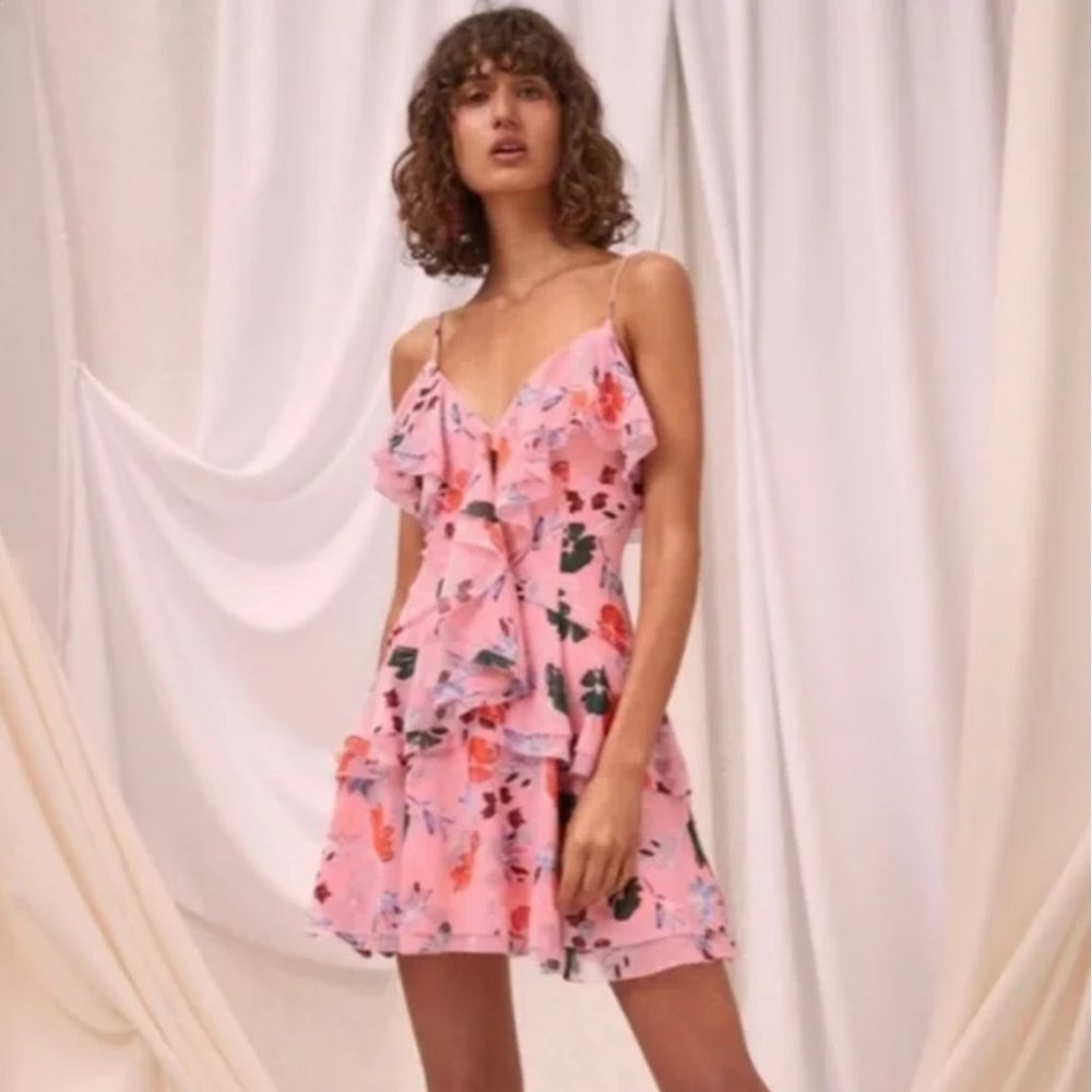 C/MEO Collective Pink Floral Mini Dress